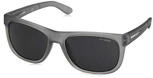 Arnette AN4206 Fire Drill Lite Rectangular Sunglasses, Fuzzy Translucent Grey/Grey, 57 mm