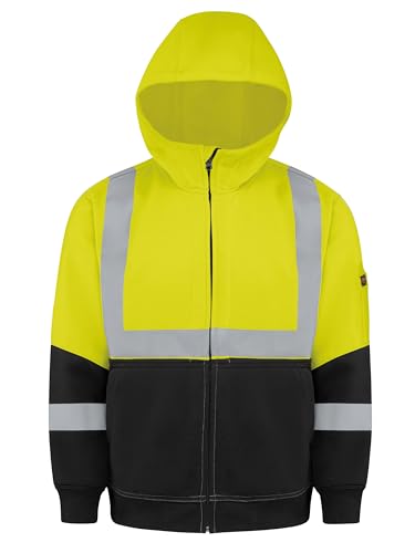 Red Kap Men's Hi-Visibility Performance Work Hoodie - Type R Class 2