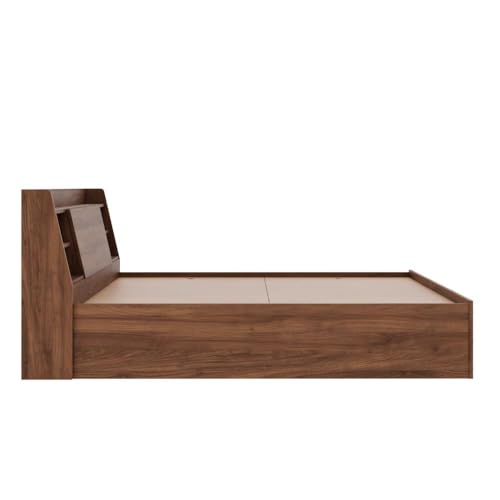 Image of Wakefit Bed | 1 Yr Warranty | King Size Bed, Comes with Storage Box, Noise Free, Density: 680-750 kg /m, Termite & Borer Resistant, Fits Mattresses Up to 8 Inches(Leo 72 x 72 - Columbian Walnut)