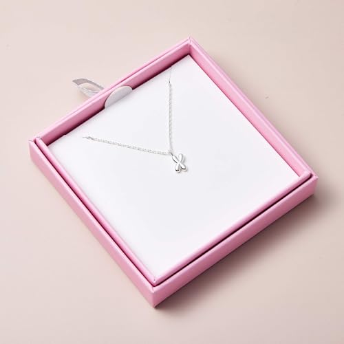 Collar de plata de ley con letra X para niños Philip Jones 5
