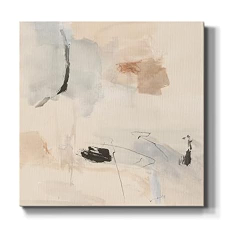 Renditions Gallery Fantasy Paintings & Prints for Farmhouse Decor Rustic Brown Oat & Slate Unique Design Wall Hanging Pictures Perfect for Restaurant Home Office Artwork - 16"X16" LT508 Cover