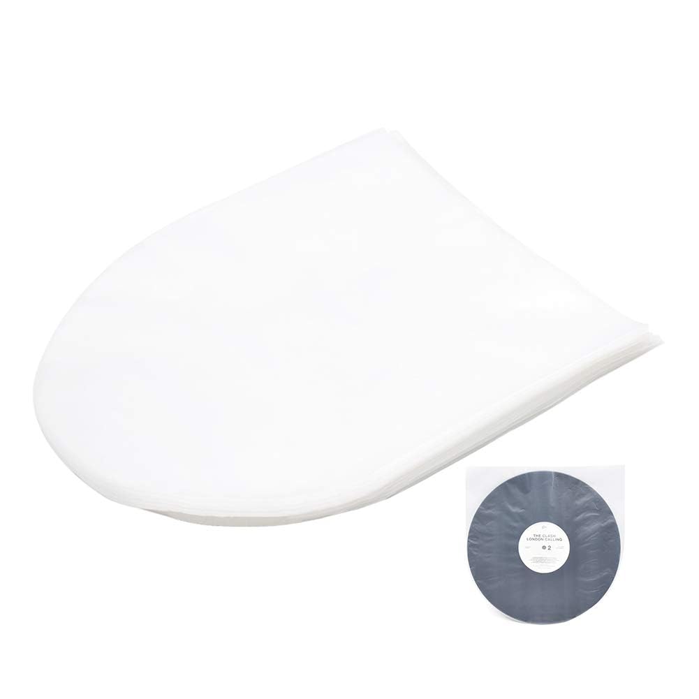 Cinlla 10" PE Vinyl Record LP LD Record Plastic Bags Anti-static Record Sleeves Inner Plastic Clear Cover Container 50 pcs/pack