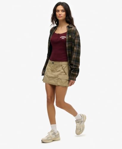 Superdry Para Mujer. W7210305A Falda Utility Parachute Taupe (S), Casual, AlgodóN - 5