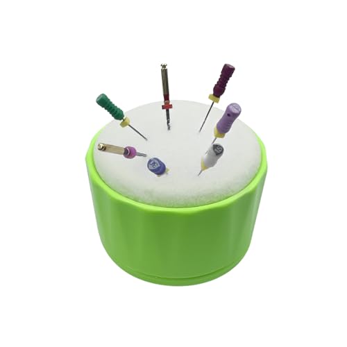 Endo File Clean Stand, YOUYA DENTAL Instant Detailing File Cleaning Sponge Dental Endodontics Cleaning Holder High Temperature Resistance Professional Sponge Box Ring Organizer Rack (Green)