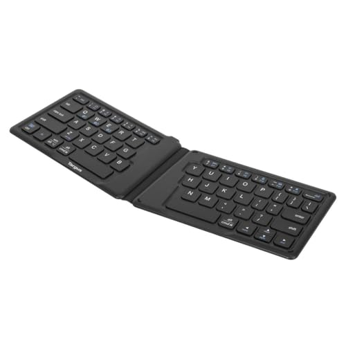 Targus Teclado ergonómico Plegable Bluetooth conexión inalámbrica para Ordenador portátil, Tableta, Smartphone Antimicrobiano (Reino Unido)