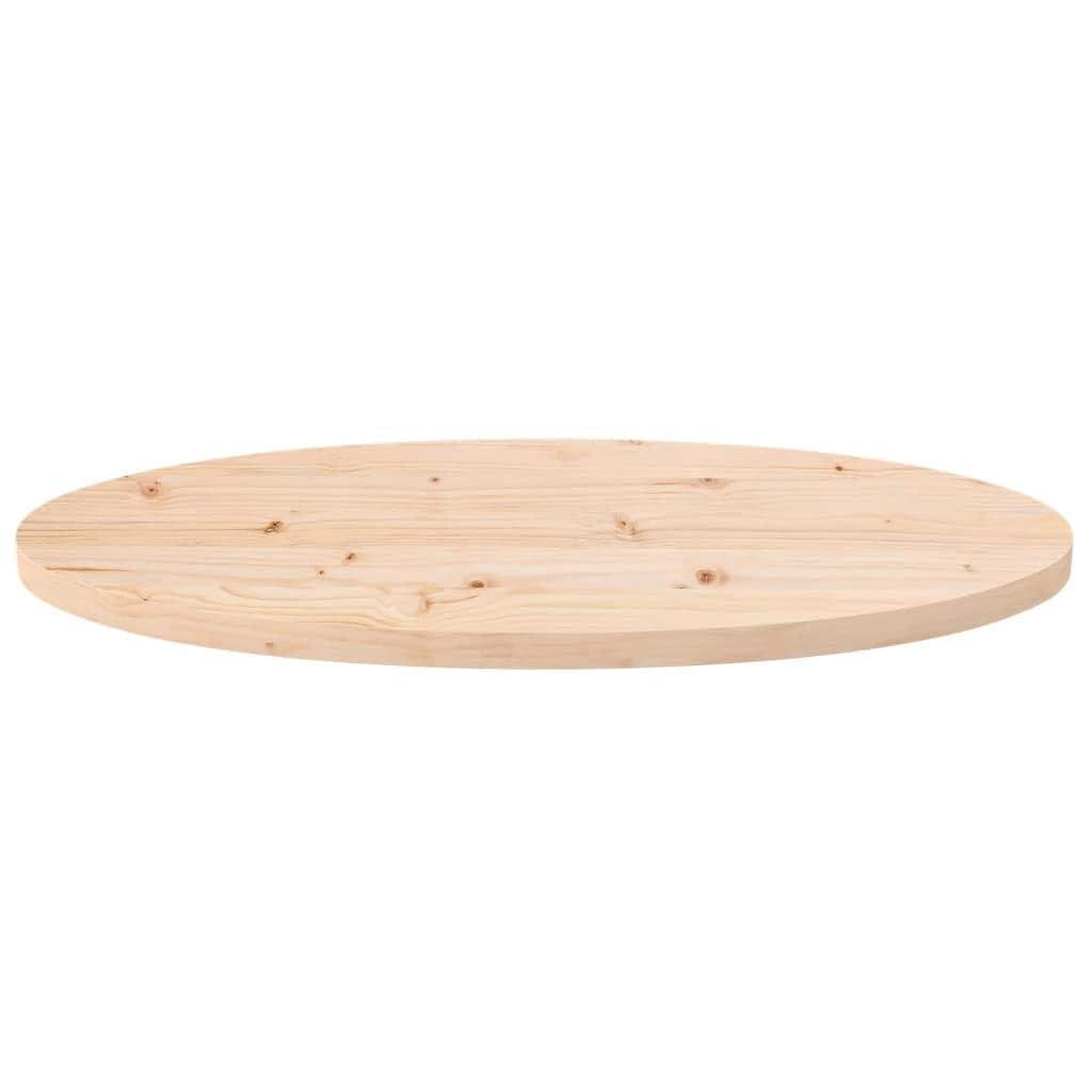 vidaXL Tablero de Mesa 70x35x2,5 cm de Madera Maciza de Pino Ovalado