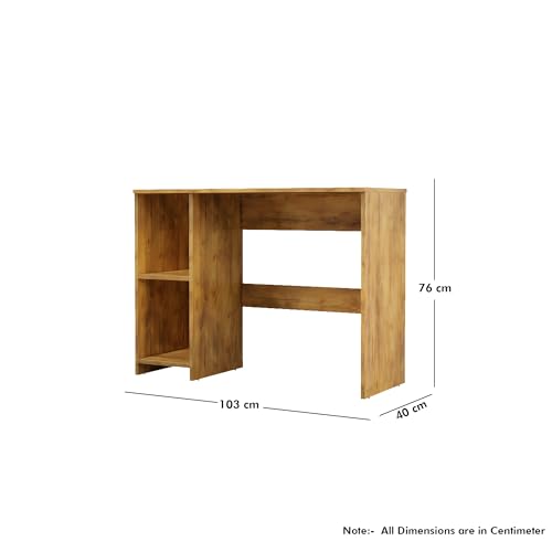 Image of Bniture Wooden Study Table for Home | Engineered Wood Study Table with 2 Storage Shelf | Multi Purpose Computer Desk for Writing & Study | Laptop Table for Study Room | Giant Wood