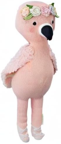 Miniatura 8 de cuddle + kind Penelope The Flamingo - Muñeca tejida a mano regular de 20 pulgadas, 1 muñeca 10 comidas, comercio justo, calidad reliquia, hecha a