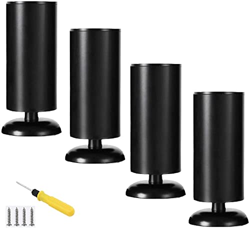 Pieds de Meuble réglables en Acier Inoxydable, Pieds de canapé Ronds en métal, Pieds de Support pour Meuble de Salle de Bain, Pieds de Table Basse, Pieds de...