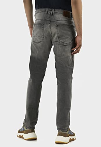 camel active Herren Regular Fit Houston Stretch Jeanshose 30W / 34L Mittelgrau – Ansicht 4