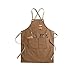 Canvas Fartuch Coffee Shop Barista Work Fartuch Fryzjer Specjalny fartuch Kobiety Lato (Color : Brown-b, Size : M)