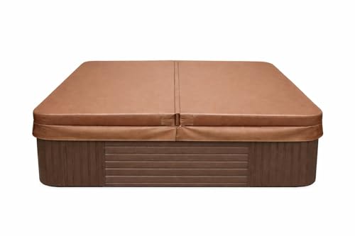 MySpaCover Hot Tub Cover - Compatible with Hot Spring/Tiger River Caspian - 84 x 84in - 7.0" Radius - 5/3" Taper - Marine Vinyl - Mayan Brown