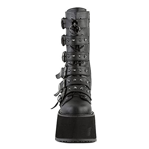 Roimaash Dames Goth Laarzen Wedge Hoge Hakken Plaftorm - Image 4