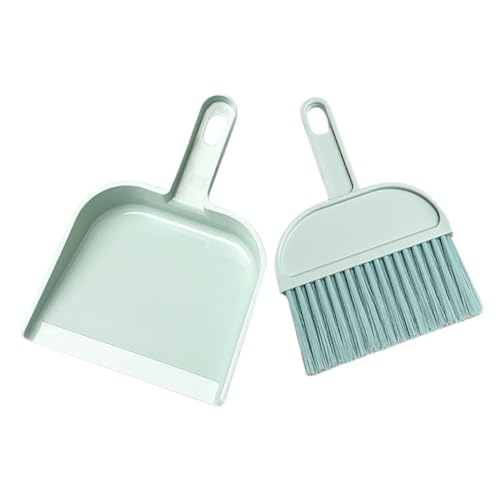 Ipetboom Versatile Desktop Dustpan Broom Mini Cleaning Set Soft Bristle Brush Tabletop Pp Material