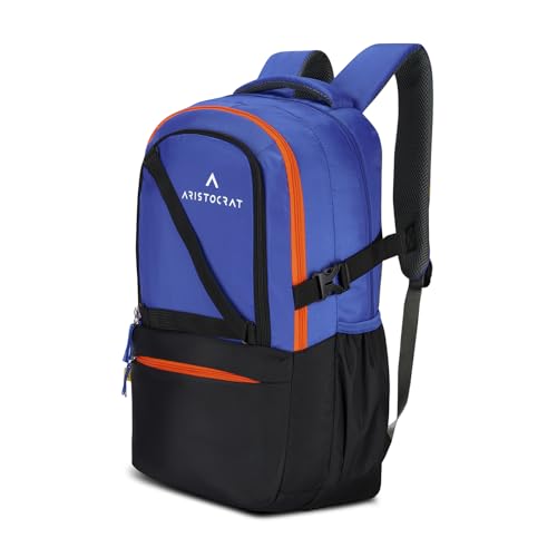 Image of Aristocrat Hype 17 Inch Compatible Laptop Backpack 33L | Premium Durable Fabric | 2 Compartments with Side Bottle Pocket | Padded Backpanel | Office & Travel Backpack for Men & Women