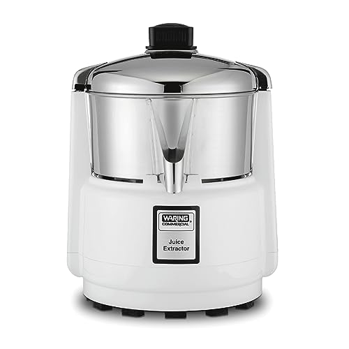Waring Commercial 6001C Heavy Duty Juice Extractor 3600 RPM, 120V, 5-15 Phase Plug,White