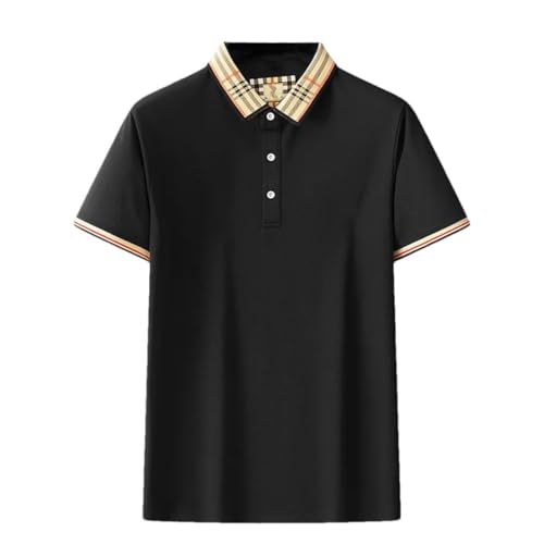 Men's Summer Short Sleeve Pattern Embroidered Shirt Business Casual T-Shirt