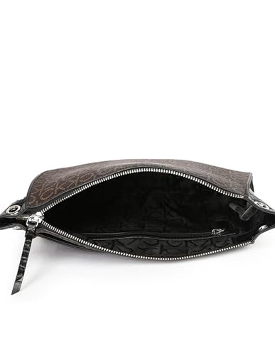 Image of Calvin Klein Reyna Crossbody, Brown /Khaki /Black Logo