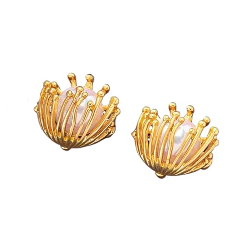 Elegantes Pendientes de Perlas para Mujer Ligeros Pendientes Colgantes de Piedras Preciosas Naturales Conjuntos de Regalo para Mujer Regalos de 50 Cumpleaños para Ella Mabe Beads 24 mm