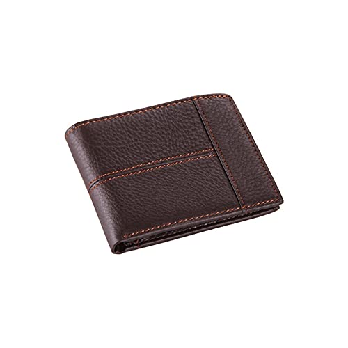 ZAFONI Men Wallet, Cow Genuine Leather Men Wallets Fashion Splice Purse Price Original Brand Wallets,Luggage And Bags (Color : Brown) Deal