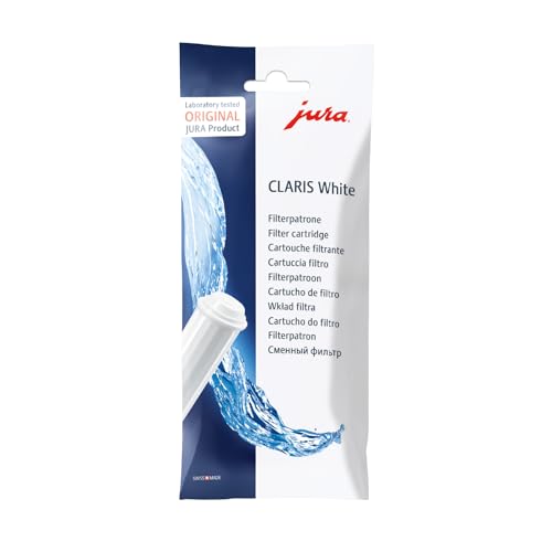 JURA original - CLARIS White Filterpatrone gegen Kalkablagerungen - TÜV-zertifizierte Hygiene - 1er-Pack - 60209