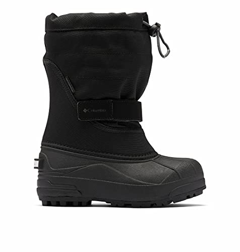 Columbia Childrens Powderbug Plus II, Botas para Nieve Unisex Niños, Black, Graphite, 30 EU