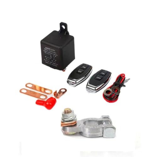 Universal Switch Relay 12V Remote Car Control Disconnect Cut Off Isolator Anti-Theft System Compatible With Dual Remote Control Switch Relay Aftermarket Replacement(style 2)