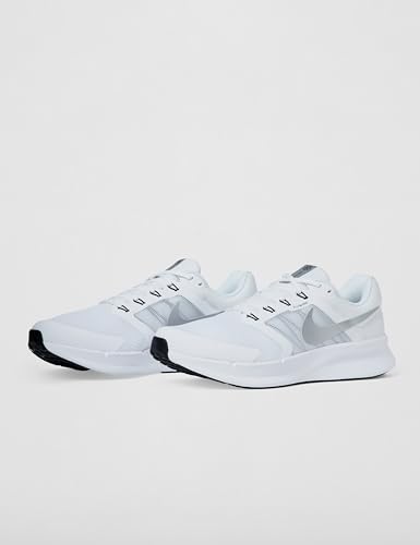 Nike Men's Run Swift 3 Road Running Shoes, White/Metallic Silver-Football Grey, 11