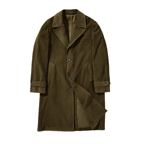 Xiaojmake Mens Casual Trench Coat Slim Fit Notched Collar Midi Long Jacket Warm Overcoat Single Breasted Pea Coat wih Pockets4