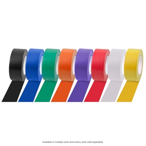 Image of Champion Sports Vinyl Tape, 2 inch Wide x 60 Yards Long, Blue - Durable Floor Marking Tape - Schools, Gyms, Restaurants