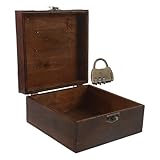 Fascino vintage: questo antico scrigno del presenta un design rustico che aggiunge un fascino senza tempo a qualsiasi arredamento domestico, rendendolo un ideale contenitore decorativo in legno per spazi classici e moderni, salvadanaio in legno, contenitore per monete in legno