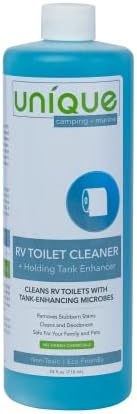 Unique RV Toilet Bowl Cleaner and Black Holding Tank Enhancer Liquid, Squirt-Top Dispenser, Cleans All Toilet Types (24 oz.) 41F-1az