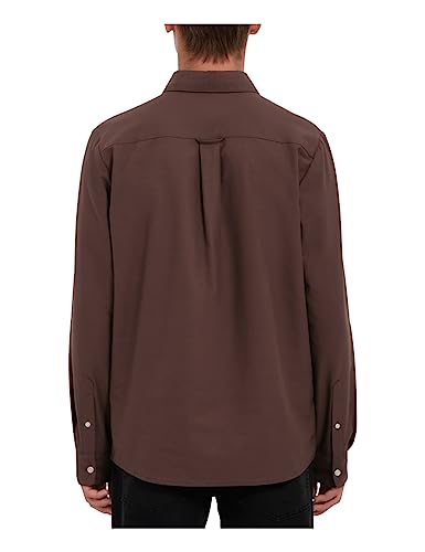Image of Volcom Men's Long Sleeve Woven Button-up Shirt, Casual Or Dress Shirt for Work & Everyday Wear