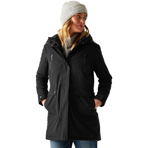Regatta Valenta - Chaqueta aislante impermeable para mujer, Negro, 42