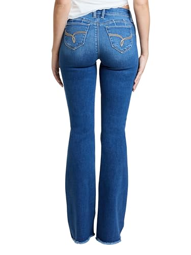 YMI Women´s Wannabettabutt High Rise Super Flare Denim Jeans3