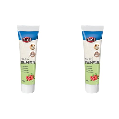 Trixie Pasta de malta Red Berry | Paquete Doble | 2 x 100 g | Complemento alimenticio para conejos y roedores pequeños | Con 70% de malta y 12% de fruta | Como golosina o para refinar el alimento