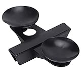 Alomejor Separation Board Clamp/Holder 40PCS PVC Aquarium Fish Tank Suction Cup Divider Support, Strong Toughness for Tank Compartment Division, Suitable for 5-6mm Glass (Black)