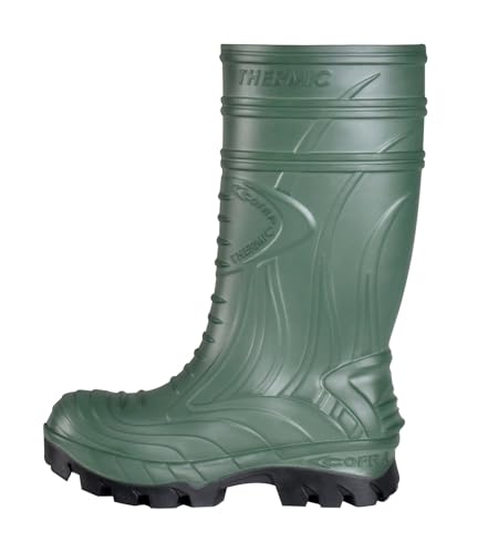 Image of COFRA Waterproof Work Boots - THERMIC Green All-Weather Rain Boot with Composite Safety Toe & Slip Resistant Nitrile Outsole - 00040-CM8.W05