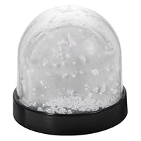 Amosfun Christmas DIY Photo Snow Globe with Whirtable Base, Personalised Snowglobe for Pictures in 7 X 6.3 Cm, Make Your Own Snow Globes, Christmas Keepsake