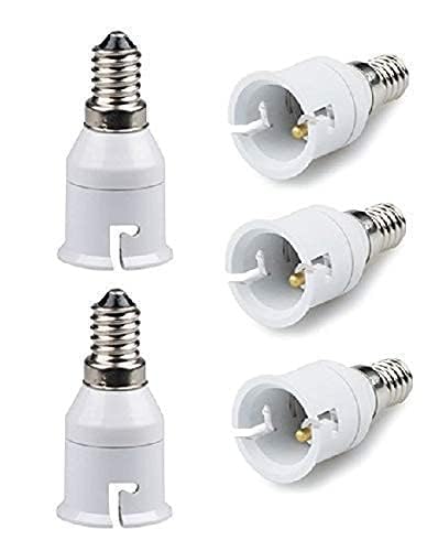 S S Traders E14 to B22 Screw Base Socket Lamp Holder Light Bulb Converter Adapter (5 Pieces_Multicolor)-image-49