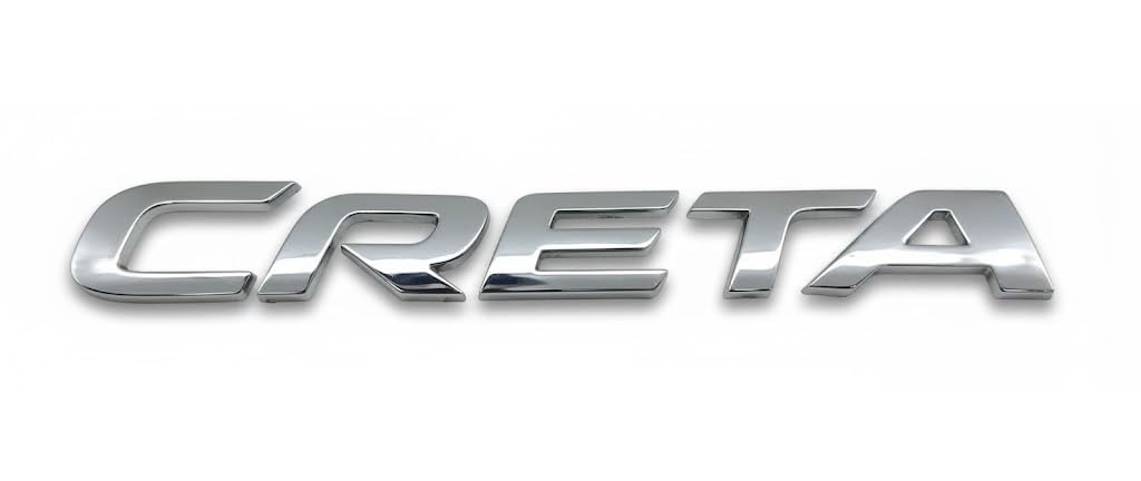Medium Universal Chrome Finish/Silver Plated Creta Badge Logo/Decal Emblem 3D Adhesive Monogram Water Resistance Sticker for Creta Car-image-47