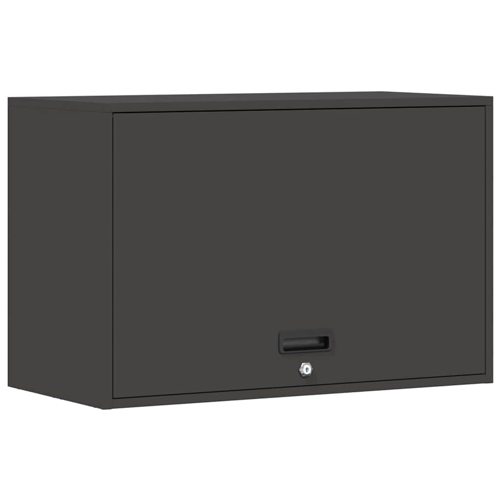 Armadio a Muro per Garage Nero 80 x 40 x 53 cm Acciaio