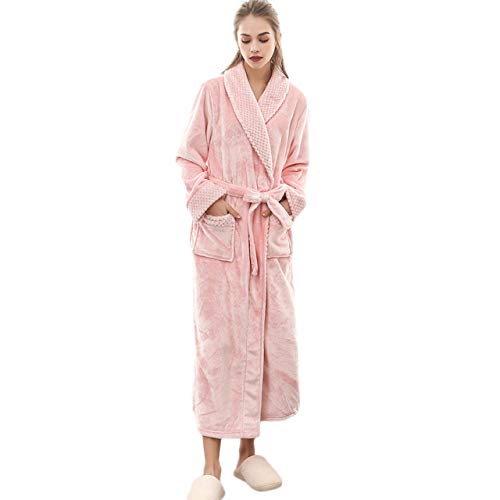 Robe de nuit en peluche coralline pour vos soirées d'hiver, un peignoir pour femme ultra cosy