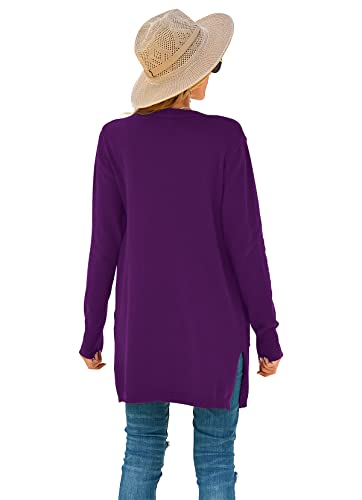 Image of TASAMO Cardigan Sweaters for Women Long Sleeve Open Front Casual Knit Fall Coat Oversized Soft Outwear with Pockets