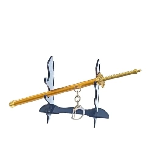 Image of UNSHARPED Metal KATANA Keychain with stand - Multicolor