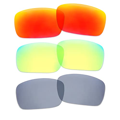 Lentes para Oakley Fuel Cell TERYDANBLE cristales de repuesto intercambiables pack de 3 colores