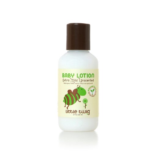 Little Twig All Natural, Hypoallergenic, Extra Mild Baby Lotion for Sensitive Skin, Unscented, 2 Ounce Bottle