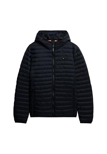 Superdry Chaqueta Fuji Lite con capucha, negro azabache, L