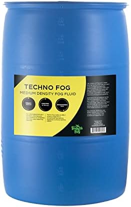 Froggys Fog - Techno Fog - DJ Party Club & Mix - Premium Quality Fog Juice - 55 Gallon Drum - Fog Fluid for Event Lighting, Parties & DJs