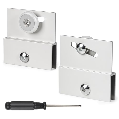 2 Pcs Shower Door Rollers M 6054 Sliding Glass Door Rollers Frameless Shower Door Top Bracket Roller Assembly with 3/4 Shower Doors Wheels Ball Bearings Chrome Aluminum for Sliding Glass Door